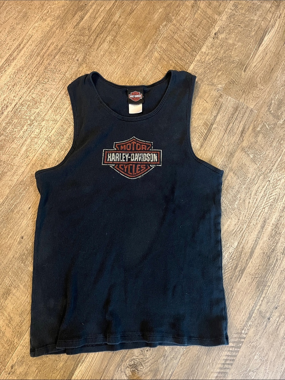 Harley-Davidson Black Ribbed Sleeveless Tank